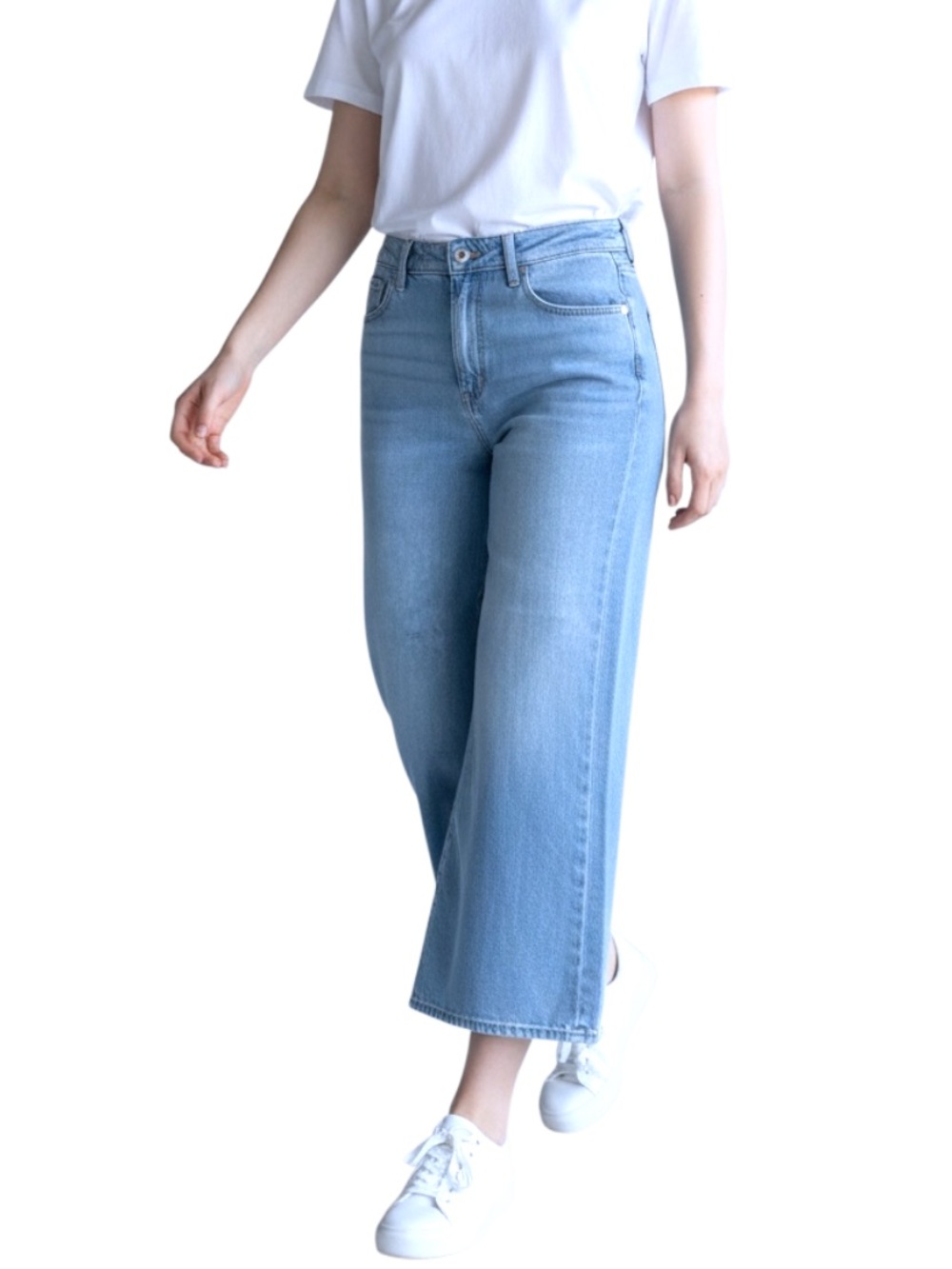 LOFT The Palazzo Jeans Size 29/8P Petite Light Wash High Rise